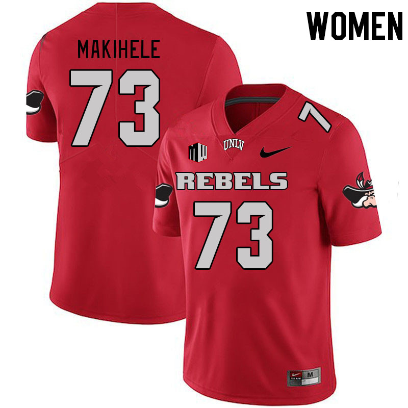 Women #73 Alani Makihele UNLV Rebels 2023 College Football Jerseys Stitched-Scarlet - Click Image to Close